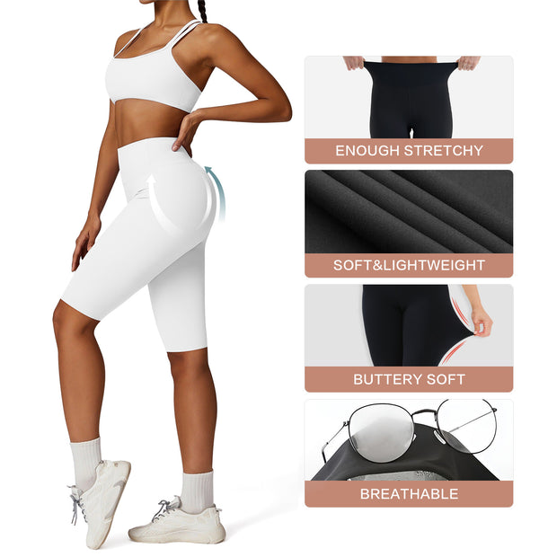 CHARMKING High Waisted Biker Shorts for Women - 5"/8" Tummy Control, Ultra-Comfort for Workouts, Yoga & Daily Wear