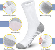 GYMGUN Men's socks,athletic Socks Cushion Running Socks Performance Breathable Crew Socks Outdoor Sports Socks for Men