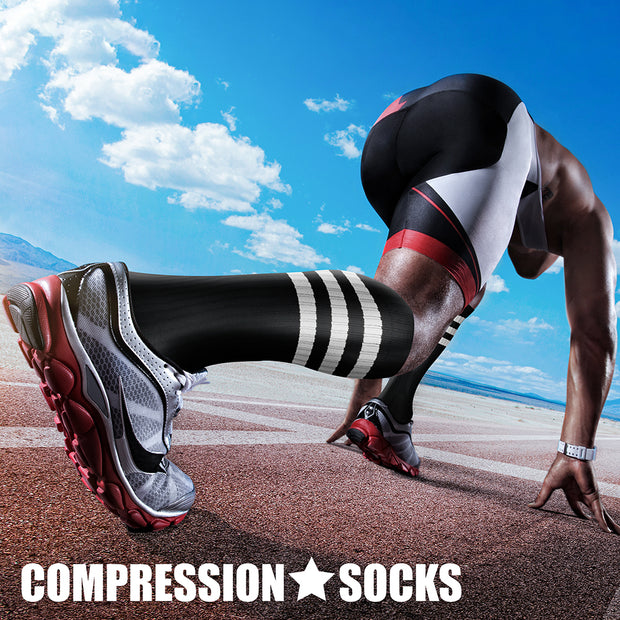 Compression Socks (3 Pairs) 15-20 mmhg  for Men & Women