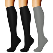 Compression Socks (3 Pairs) 15-20 mmhg  for Men & Women