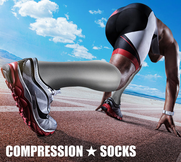 Compression Socks (3 Pairs) 15-20 mmhg  for Men & Women