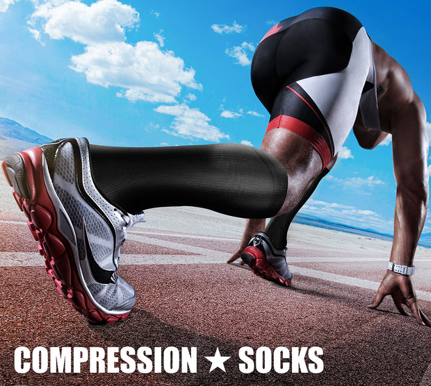 Compression Socks (3 Pairs) 15-20 mmhg  for Men & Women