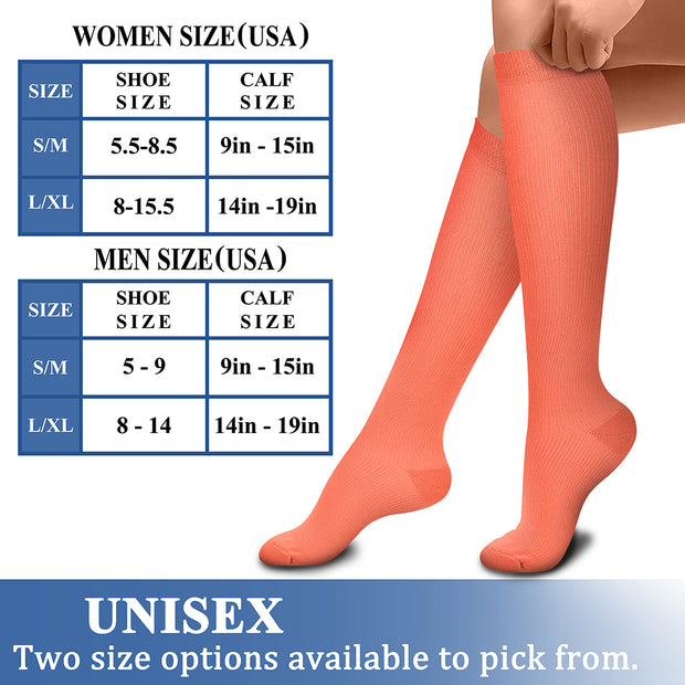 Compression Socks (3 Pairs) 15-20 mmhg  for Men & Women