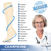 Compression Socks (3 Pairs) 15-20 mmhg  for Men & Women