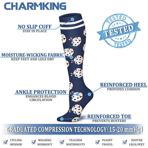 Compression Socks for Nurses (8 Pairs) 15-20 mmhg