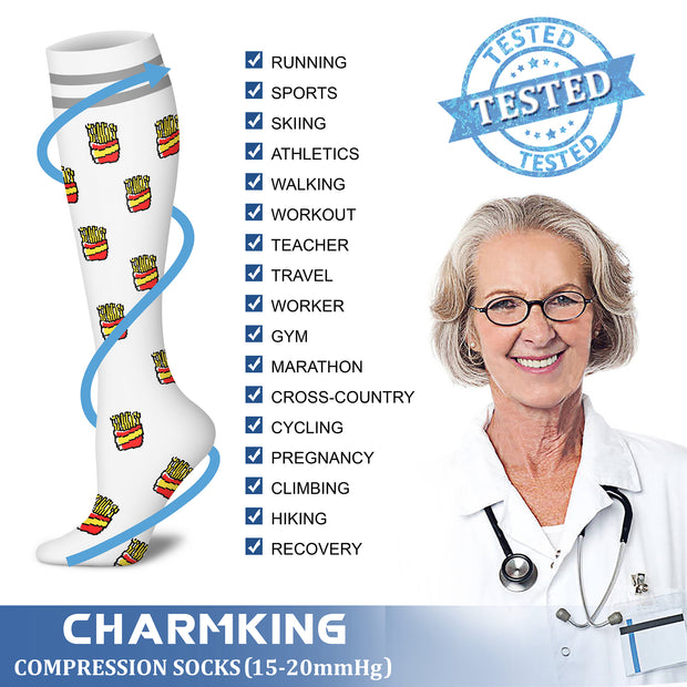 Compression Socks for Nurses (8 Pairs) 15-20 mmhg