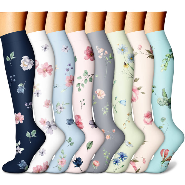 Compression Socks for Nurses (8 Pairs) 15-20 mmhg