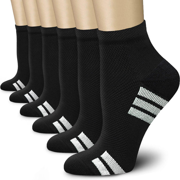 Ankle Compression Socks 6 Pairs 15-20 mmHg  Men & Women - CHARMKING