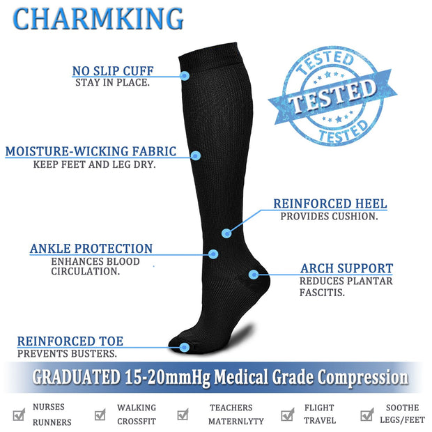 -compression-socks-7-pairs-black-