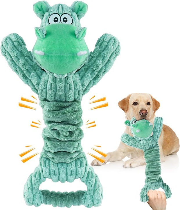 COOYOO Large Squeaky Dog Toys: Plush Dog Toys with Soft, Durable Fabric for Small, Medium, and Large Pets - Tug of War Dog Toys for Indoor Play