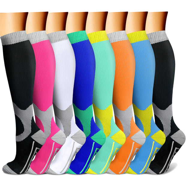 Compression Socks (8 Pairs), 15-20 mmHg for Men & Women - CHARMKING