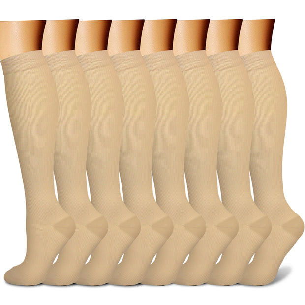 Compression Socks (8 Pairs), 15-20 mmHg for Men & Women - CHARMKING