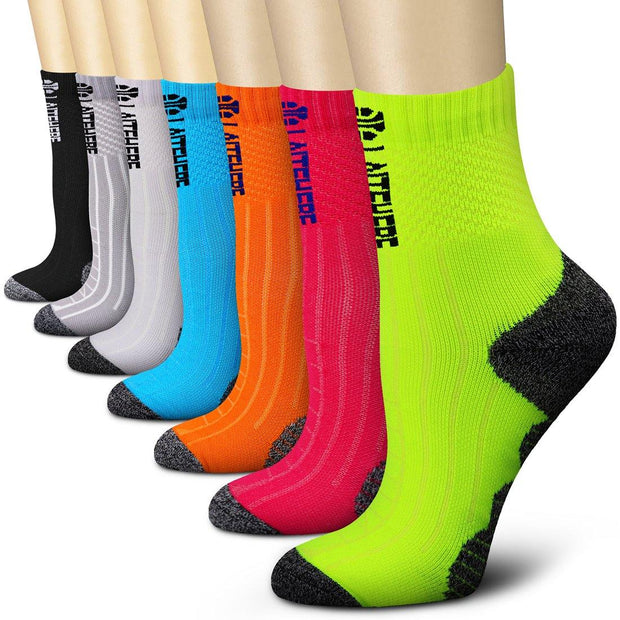 Ankle Compression Socks 7 Pairs 15-20 mmHg  Men & Women - CHARMKING