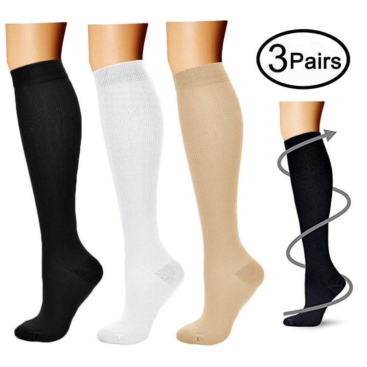 Compression Socks for Nurses (3 Pairs) 15-20 mmhg