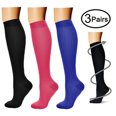 3-pairs-compression-socks-black-red-green-color