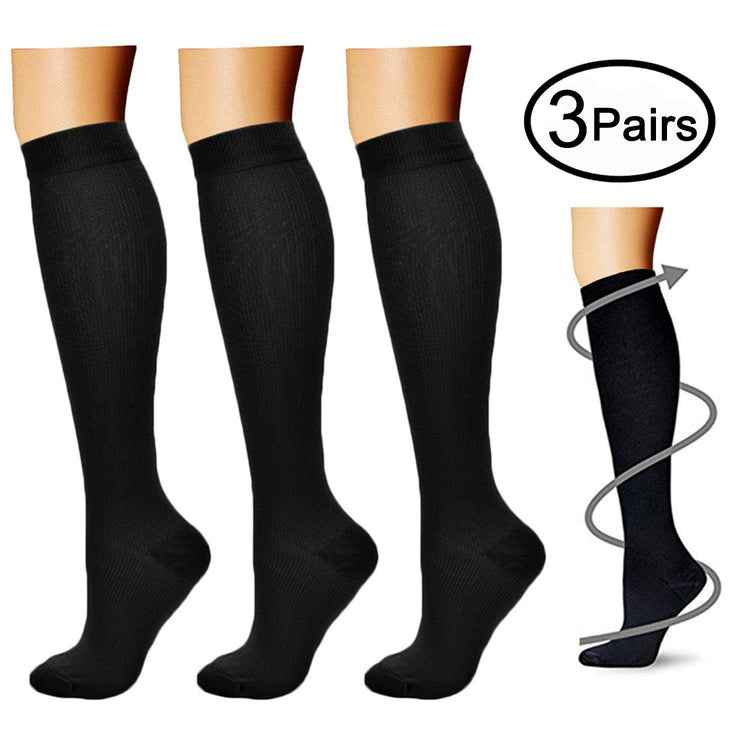 Compression Socks for Nurses (3 Pairs) 15-20 mmhg
