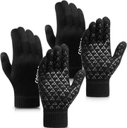 BLUEMAPLE Winter Gloves for Women and Men,Touch Screen Gloves,Anti-Slip Silicone Gel- Thermal Soft Wool Lining