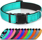 BLUETREE Collars for animals,Reflective Dog Collar,Soft Neoprene Padded Breathable Nylon Pet Collar Adjustable for Medium Dogs