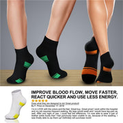 Ankle Compression Socks 6 Pairs 15-20 mmHg  Men & Women - CHARMKING