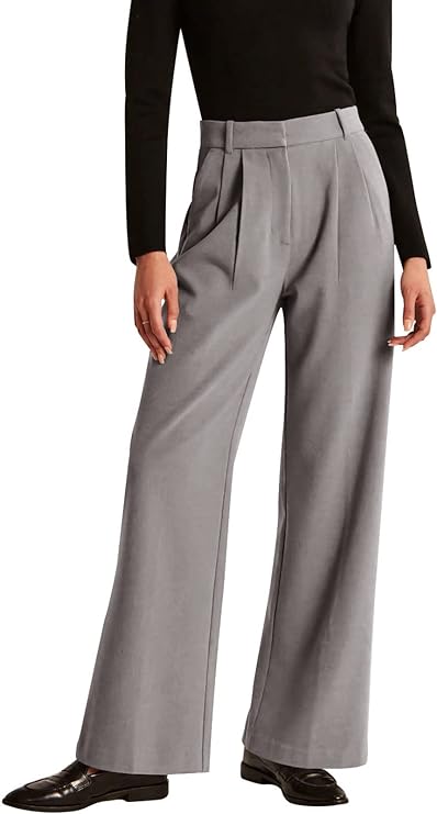 BLUEMAPLE High Waisted Work Pants for Women Business Casual Office Dress Pants Trousers with Pockets
