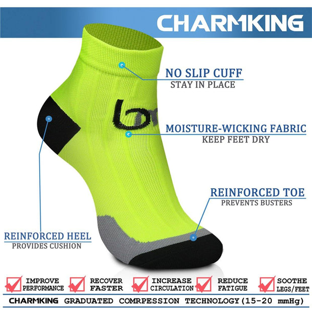 Ankle Compression Socks 3/7 Pairs 15-20 mmHg  Men & Women - CHARMKING