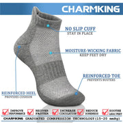 Ankle Compression Socks 6 Pairs 15-20 mmHg  Men & Women - CHARMKING