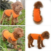 BLUETREE Clothing for pets, Dog Clothes Blank T-Shirts Ribbed Tanks Top Thread Vests for Large Medium Small Dogs 100% Cotton Orange M