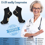 Ankle Compression Socks 7 Pairs 15-20 mmHg  Men & Women - CHARMKING