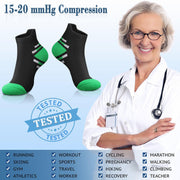 Ankle Compression Socks 6 Pairs 15-20 mmHg  Men & Women - CHARMKING