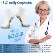 Ankle Compression Socks 6 Pairs 15-20 mmHg  Men & Women - CHARMKING