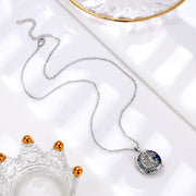 CHARMKING Moon Tree of Life Necklace S925 Sterling Silver Crystal Tree of Life Pendant Necklace Celtic Knot Full Moon Tree of Life Women's Jewellery Gift