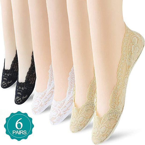 6-pairs-no-show-socks-lace-women-thin-low-cut-casual-no-slip