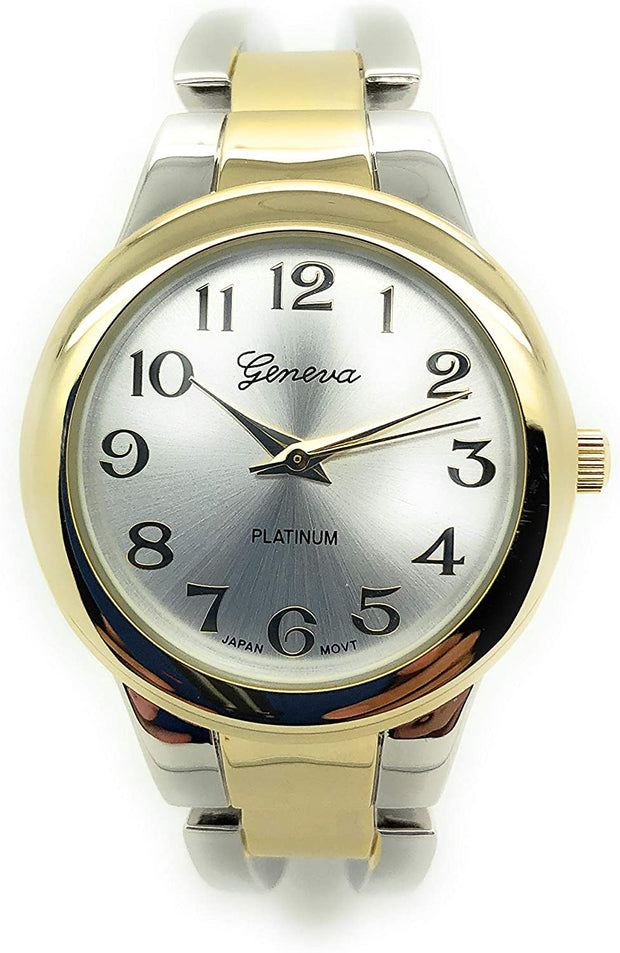CHARMKING Ladies Round Elegant Simple Casual Metal Bangle Cuff Fashion Watch Easy Reader Dial