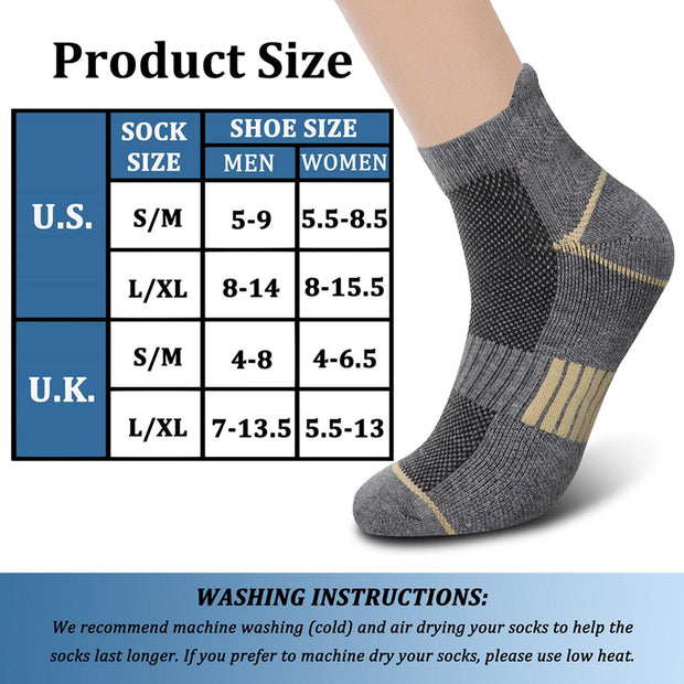 Ankle Compression Socks 7 Pairs 15-20 mmHg  Men & Women - CHARMKING