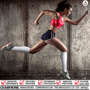CHARMKING 3 Pairs Open Toe Compression Socks for Women & Men Circulation 15-20 mmHg is Best Support for All Day Wear