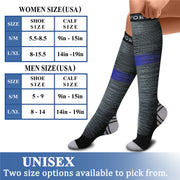 Compression Socks (8 Pairs), 15-20 mmHg for Men & Women - CHARMKING