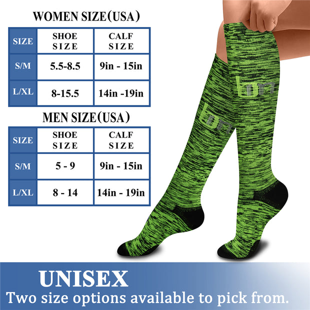 Compression Socks (8 Pairs), 15-20 mmHg for Men & Women - CHARMKING