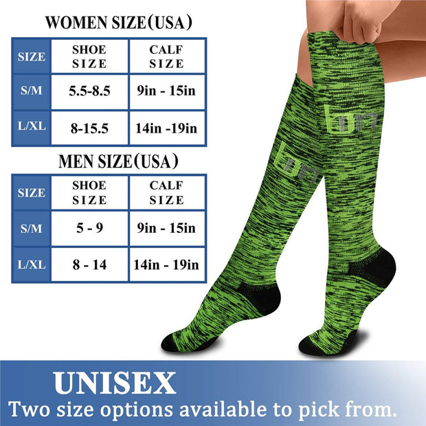 Compression Socks (3 Pairs) 15-20 mmhg  for Men & Women - CHARMKING