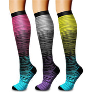 Compression Socks (3 Pairs) 15-20 mmhg  for Men & Women - CHARMKING