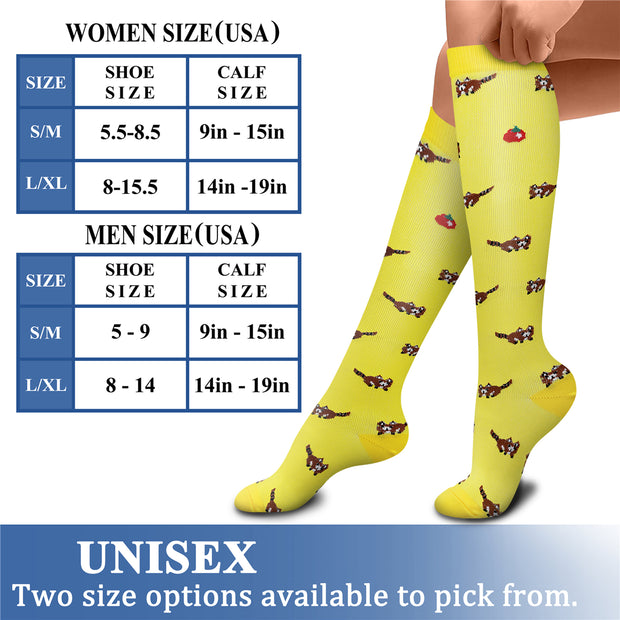Compression Socks (8 Pairs), 15-20 mmHg for Men & Women - CHARMKING