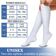 Compression Socks for Women & Men (6 Pairs) 15-20 mmHg is Best for Athletics, Running, Flight Travel, Support - CHARMKING