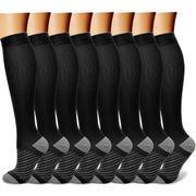 Compression Socks (8 Pairs), 15-20 mmHg for Men & Women - CHARMKING