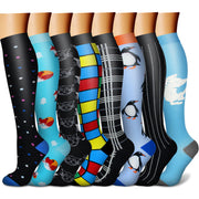 Compression Socks (8 Pairs), 15-20 mmHg for Men & Women - CHARMKING