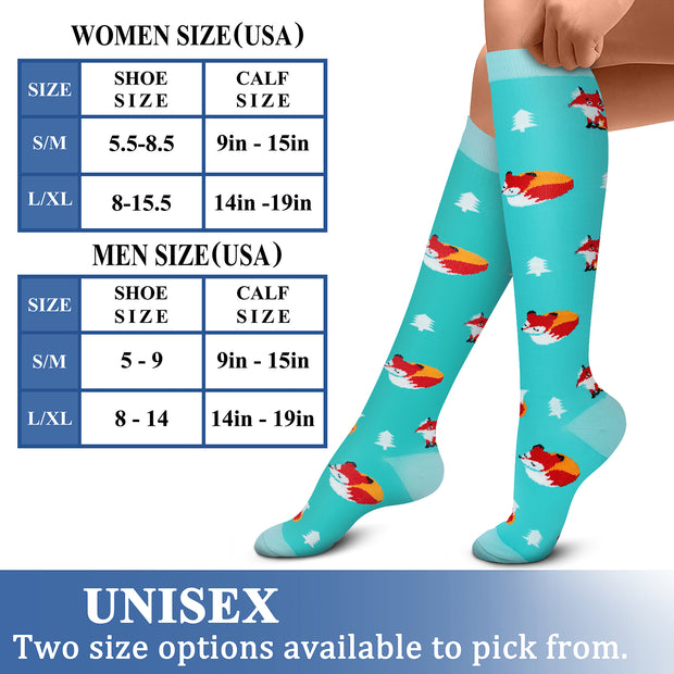 Compression Socks (8 Pairs), 15-20 mmHg for Men & Women - CHARMKING