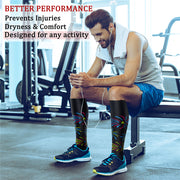Compression Socks for Women & Men (6 Pairs) 15-20 mmHg is Best for Athletics, Running, Flight Travel, Support - CHARMKING