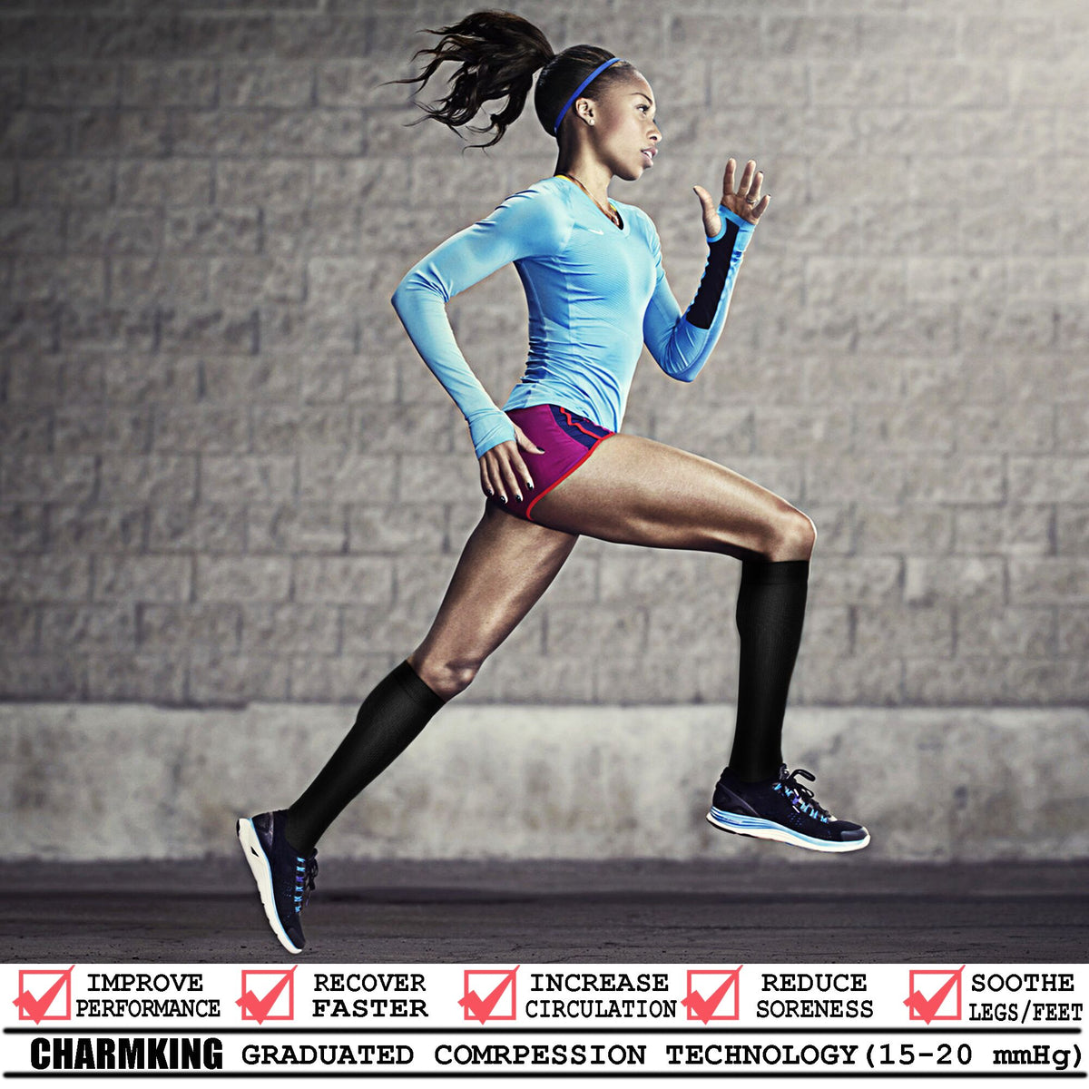 Compression Socks for swelling (8 Pairs) | CHARMKING